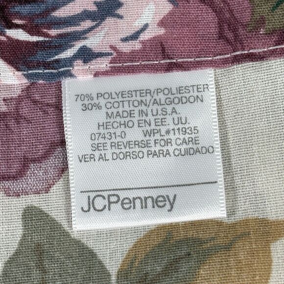 VTG Rose Ruffled Curtain Panels Romantic Victorian w/ Lace JC Penny Cottage Chic - Picture 10 of 11